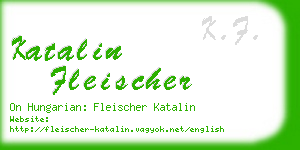 katalin fleischer business card